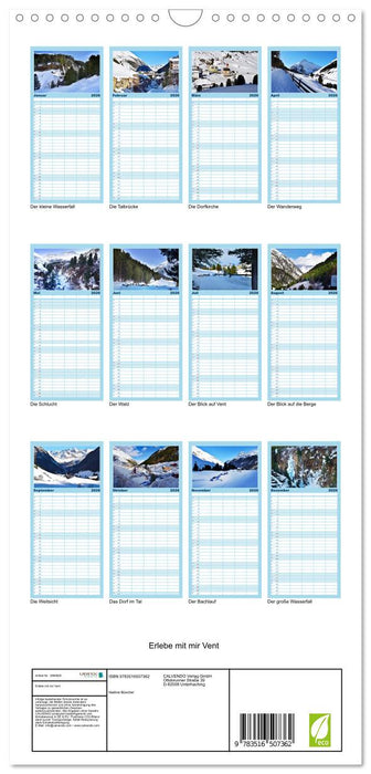 Erlebe mit mir Vent (CALVENDO Familienplaner 2026)