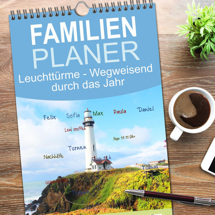 Leuchttürme - Wegweisend durch das Jahr (CALVENDO Familienplaner 2026)