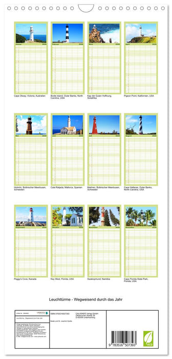 Leuchttürme - Wegweisend durch das Jahr (CALVENDO Familienplaner 2026)