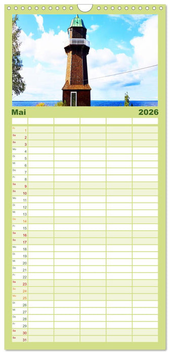 Leuchttürme - Wegweisend durch das Jahr (CALVENDO Familienplaner 2026)