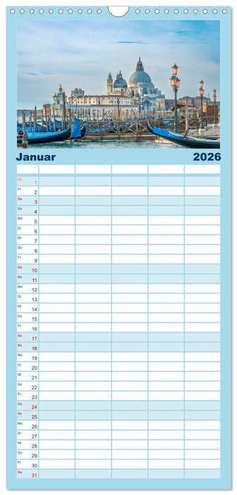 Venedig - Kulisse der Serenissima (CALVENDO Familienplaner 2026)