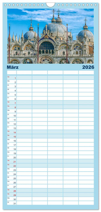Venedig - Kulisse der Serenissima (CALVENDO Familienplaner 2026)