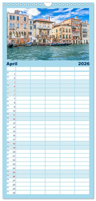 Venedig - Kulisse der Serenissima (CALVENDO Familienplaner 2026)