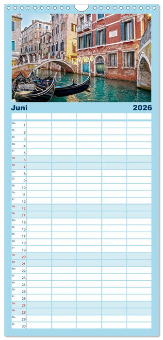 Venedig - Kulisse der Serenissima (CALVENDO Familienplaner 2026)