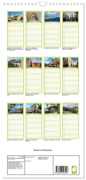 Besalú und Banyolas (CALVENDO Familienplaner 2026)