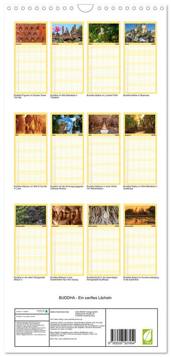 BUDDHA - Ein sanftes Lächeln (CALVENDO Familienplaner 2026)