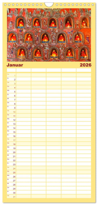 BUDDHA - Ein sanftes Lächeln (CALVENDO Familienplaner 2026)