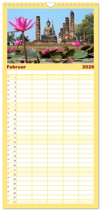 BUDDHA - Ein sanftes Lächeln (CALVENDO Familienplaner 2026)