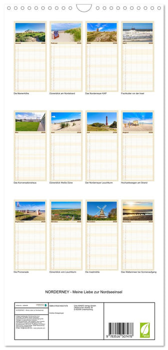 NORDERNEY - Meine Liebe zur Nordseeinsel (CALVENDO Familienplaner 2026)