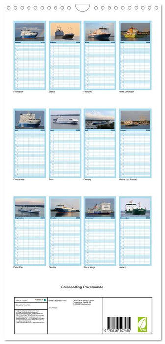 Shipspotting Travemünde (CALVENDO Familienplaner 2026)