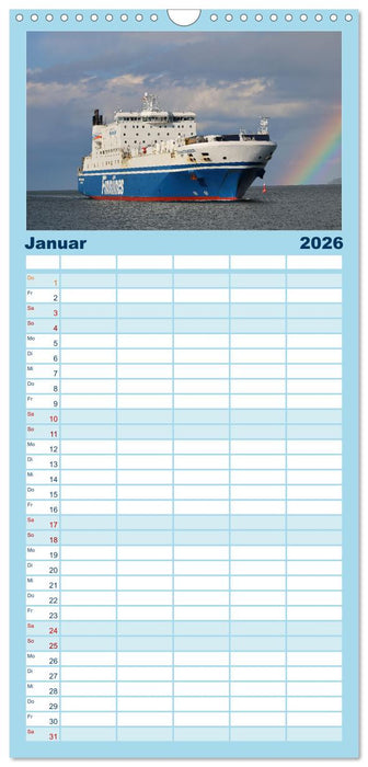 Shipspotting Travemünde (CALVENDO Familienplaner 2026)