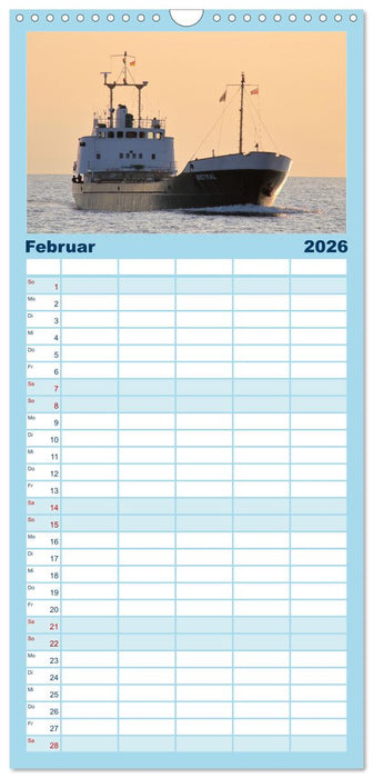 Shipspotting Travemünde (CALVENDO Familienplaner 2026)