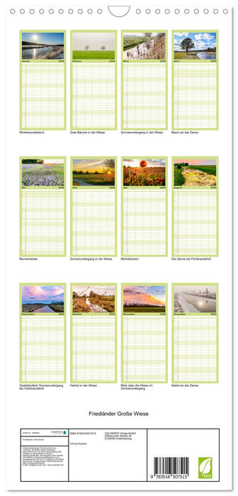 Friedländer Große Wiese (CALVENDO Familienplaner 2026)