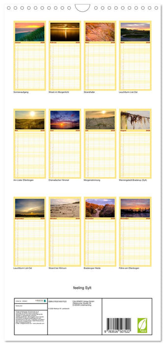 feeling Sylt (CALVENDO Familienplaner 2026)