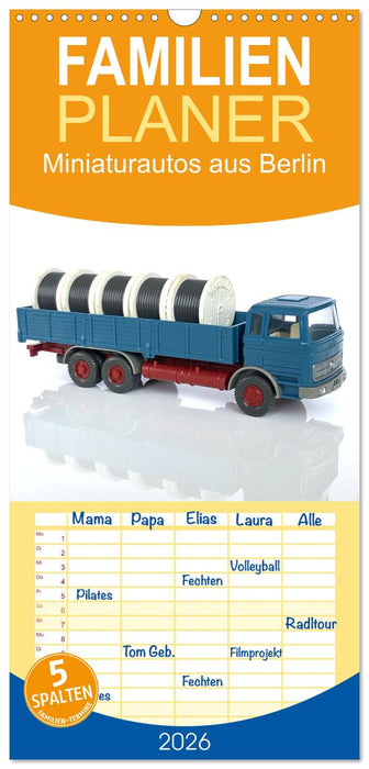 Miniaturautos aus Berlin (CALVENDO Familienplaner 2026)