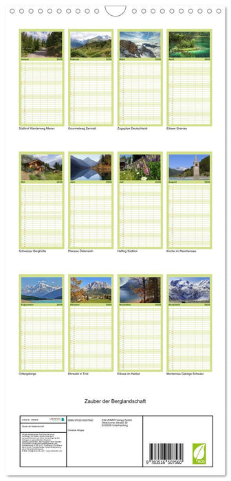 Zauber der Berglandschaft (CALVENDO Familienplaner 2026)