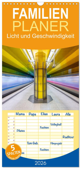 Licht und Geschwindigkeit (CALVENDO Familienplaner 2026)