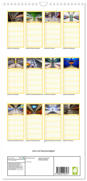 Licht und Geschwindigkeit (CALVENDO Familienplaner 2026)