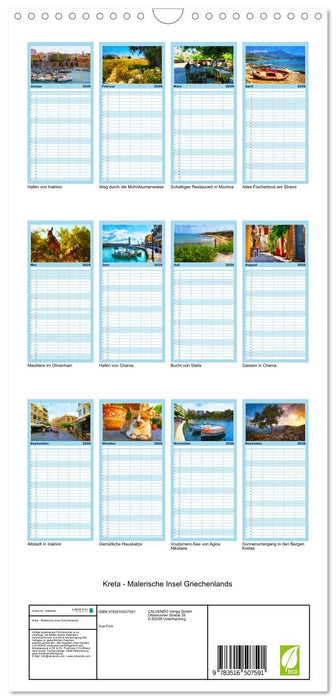 Kreta - Malerische Insel Griechenlands (CALVENDO Familienplaner 2026)