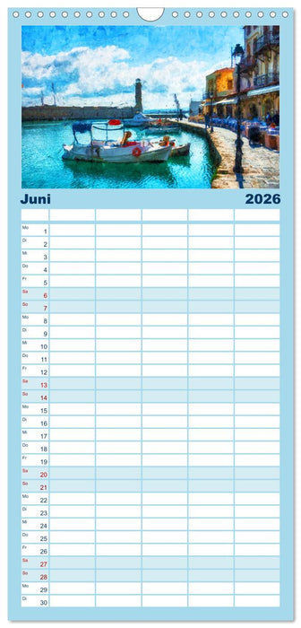 Kreta - Malerische Insel Griechenlands (CALVENDO Familienplaner 2026)