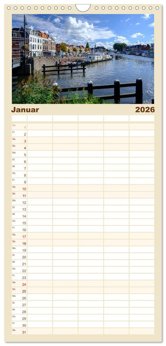 Ein Blick auf Leiden (CALVENDO Familienplaner 2026)