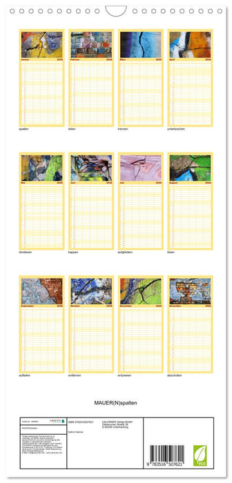 MAUER(N)spalten (CALVENDO Familienplaner 2026)