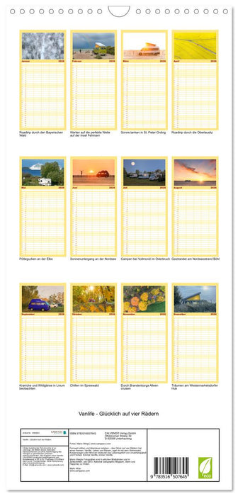 Vanlife - Glücklich auf vier Rädern (CALVENDO Familienplaner 2026)