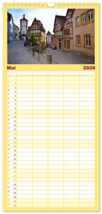 Erlebe mit mir Rothenburg ob der Tauber (CALVENDO Familienplaner 2026)