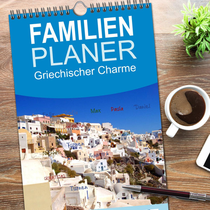 Griechischer Charme (CALVENDO Familienplaner 2026)