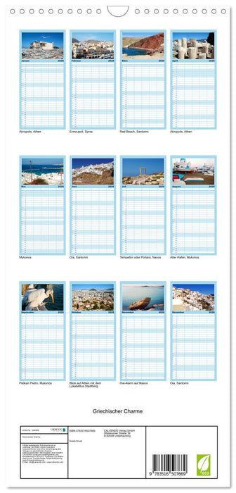 Griechischer Charme (CALVENDO Familienplaner 2026)