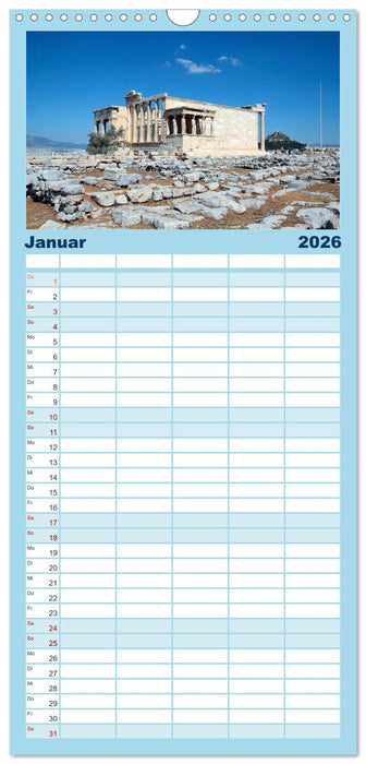Griechischer Charme (CALVENDO Familienplaner 2026)