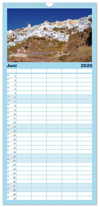 Griechischer Charme (CALVENDO Familienplaner 2026)