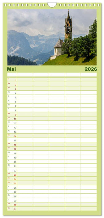 Gadertal - Val Badia (CALVENDO Familienplaner 2026)