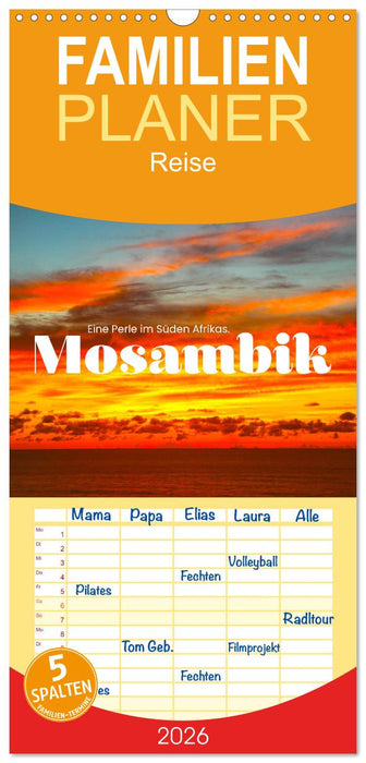 Mosambik - Eine Perle im Süden Afrikas. (CALVENDO Familienplaner 2026)