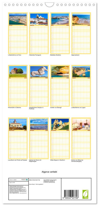 Algarve verliebt (CALVENDO Familienplaner 2026)