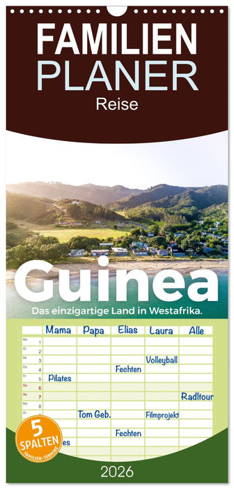 Guinea - Das einzigartige Land in Westafrika. (CALVENDO Familienplaner 2026)