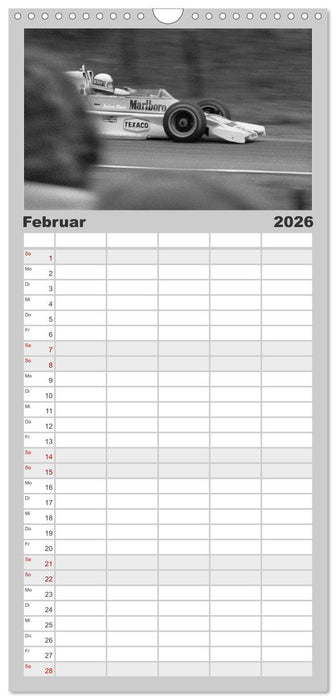 Grand Prix - Formel-Rennen 1972-1977 (CALVENDO Familienplaner 2026)