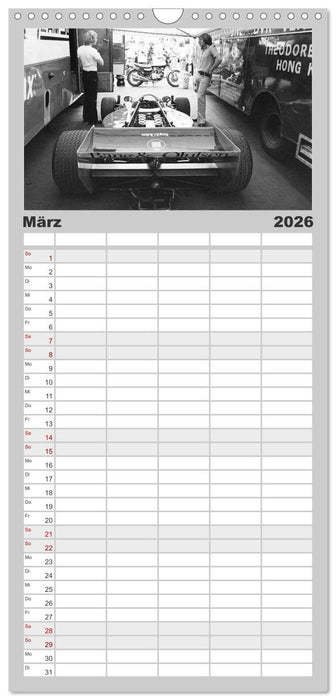 Grand Prix - Formel-Rennen 1972-1977 (CALVENDO Familienplaner 2026)