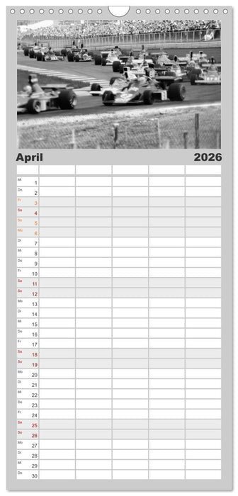 Grand Prix - Formel-Rennen 1972-1977 (CALVENDO Familienplaner 2026)
