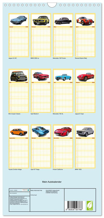 Mein Autokalender (CALVENDO Familienplaner 2026)