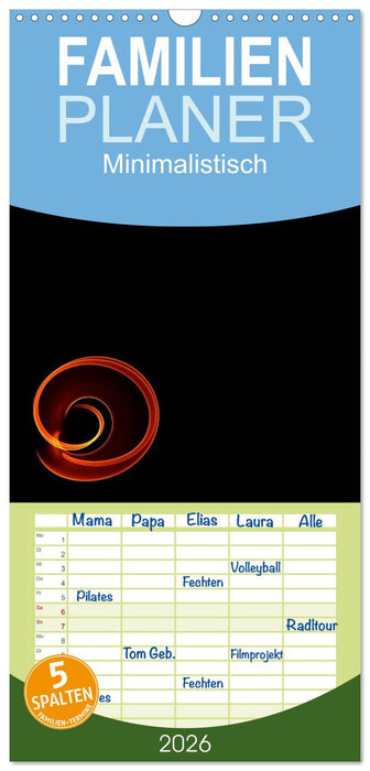 Minimalistisch (CALVENDO Familienplaner 2026)
