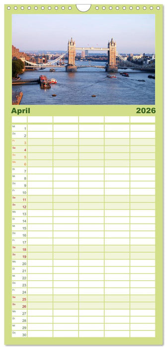 Brücken - Die schönsten Brücken der Welt. (CALVENDO Familienplaner 2026)