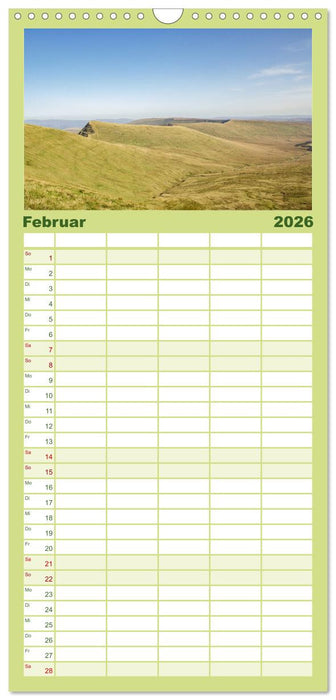 Wales - Eine spektakuläre Reise in ein bezauberndes Land. (CALVENDO Familienplaner 2026)