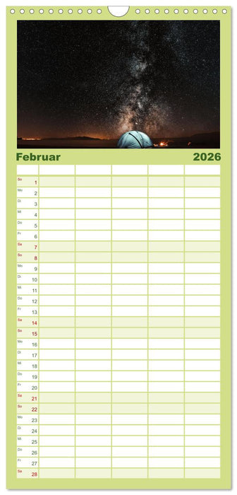 Camping - Raus in die Natur. (CALVENDO Familienplaner 2026)