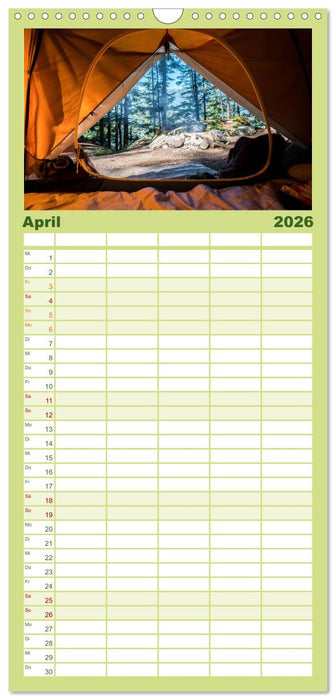Camping - Raus in die Natur. (CALVENDO Familienplaner 2026)