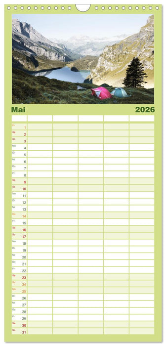 Camping - Raus in die Natur. (CALVENDO Familienplaner 2026)