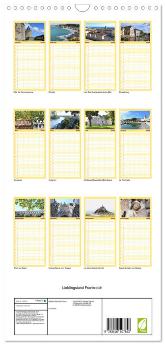 Lieblingsland Frankreich (CALVENDO Familienplaner 2026)