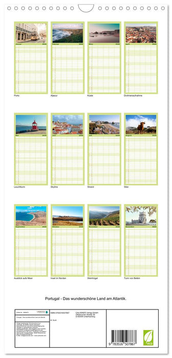 Portugal - Das wunderschöne Land am Atlantik. (CALVENDO Familienplaner 2026)