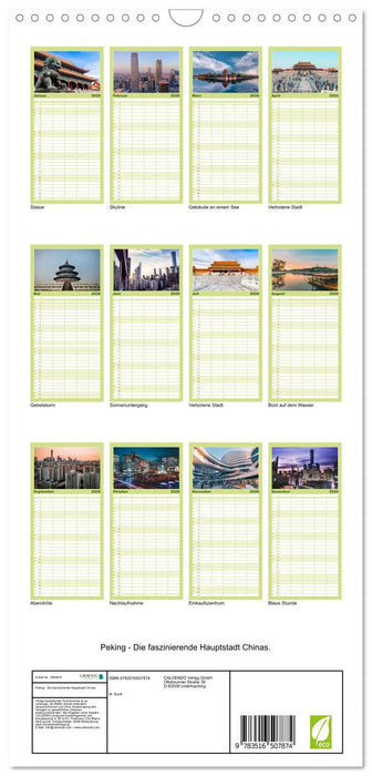 Peking - Die faszinierende Hauptstadt Chinas. (CALVENDO Familienplaner 2026)