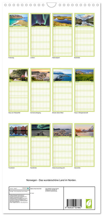 Norwegen - Das wunderschöne Land im Norden. (CALVENDO Familienplaner 2026)